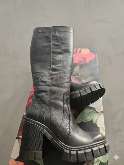 Botas negras de cuero para mujer Zappa - miniatura 6