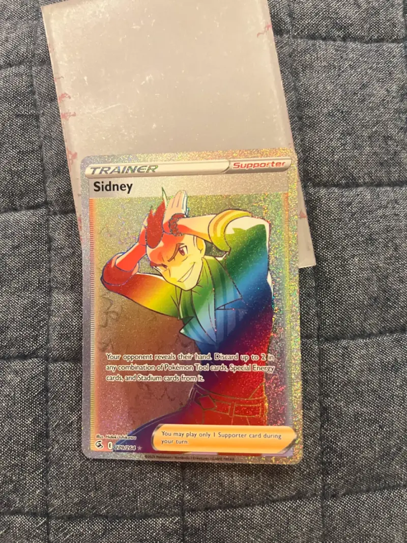 Carta Pokémon Trainer Sidney Holográfica - 1