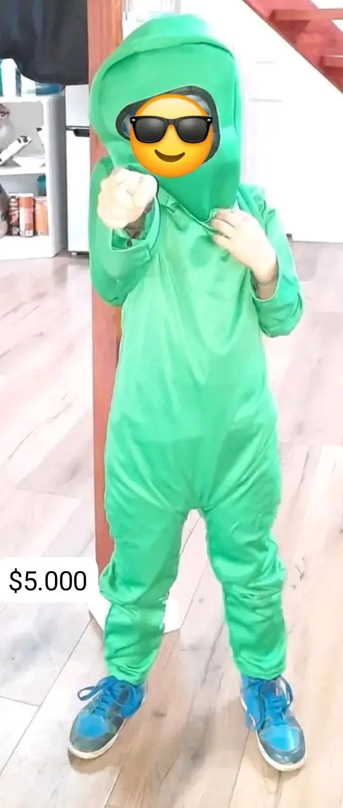 Disfraz infantil de alienígena verde