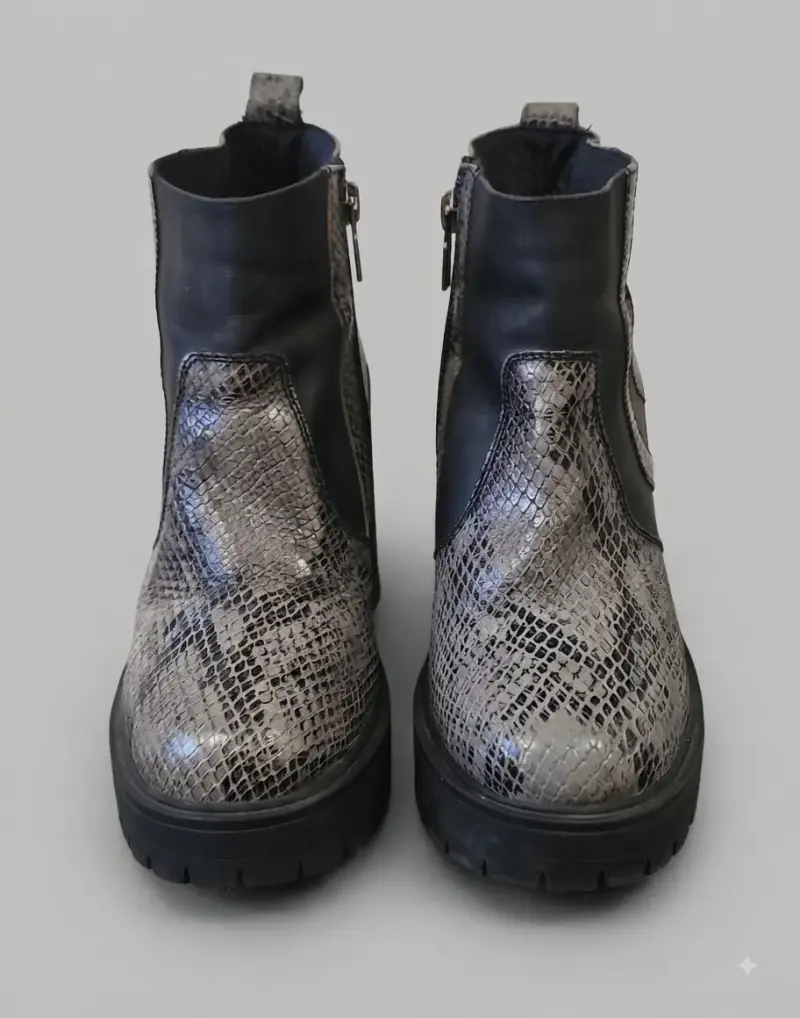 Botines de cuero con diseño de serpiente Zappa - 6