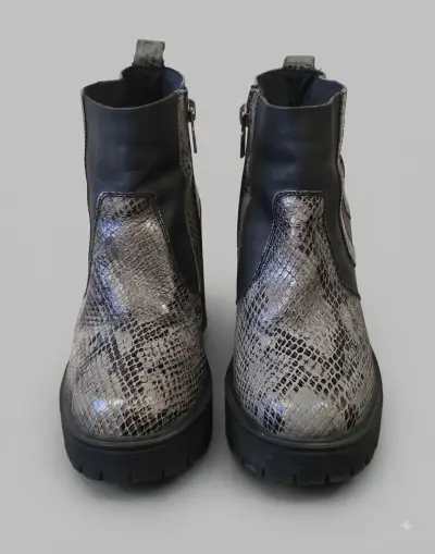 Botines de cuero con diseño de serpiente Zappa - miniatura 6