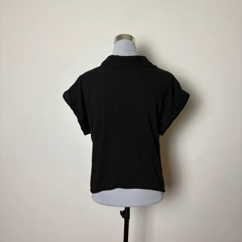 Blusa negra 100% lino italiana talla M – Nueva - 3