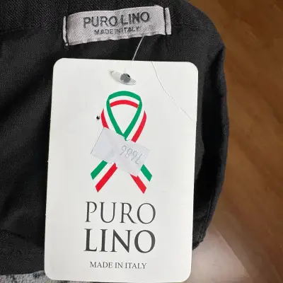 Blusa negra 100% lino italiana talla M – Nueva - miniatura 4