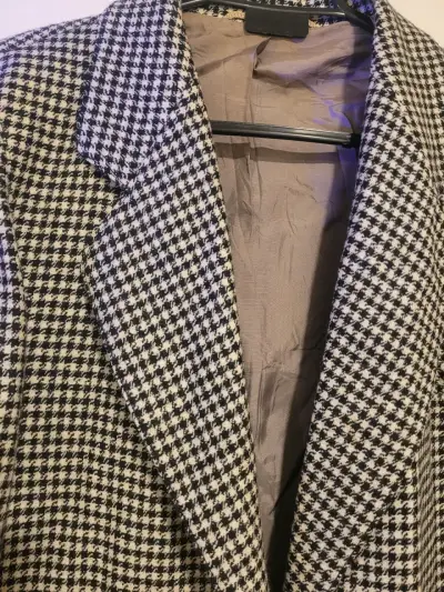 Blazer de lana con diseño pata de gallo - miniatura 1