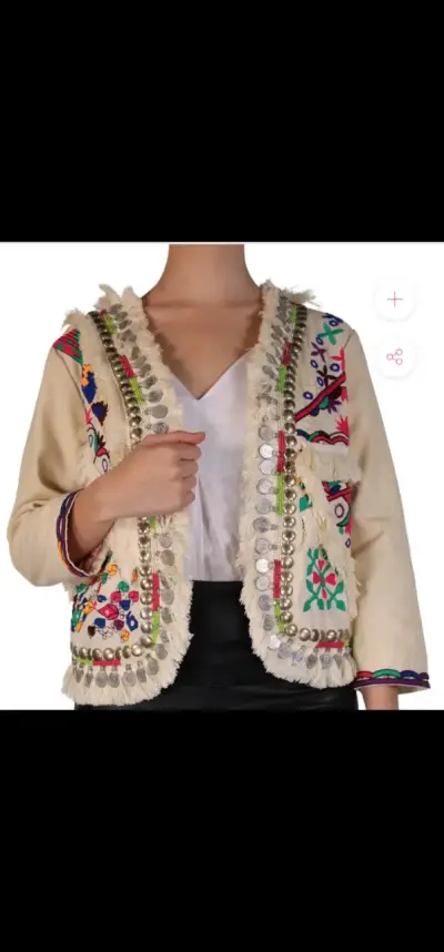 Chaqueta bohemia Rapsodia con bordados y monedas - miniatura 1