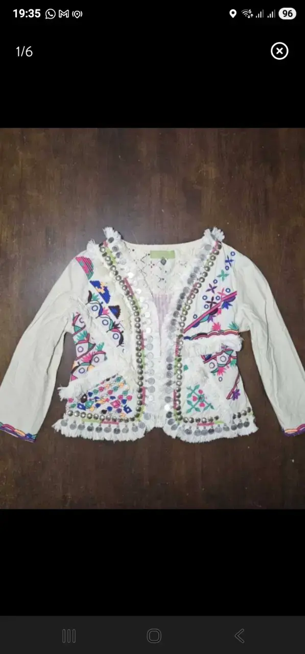 Chaqueta bohemia Rapsodia con bordados y monedas - 4