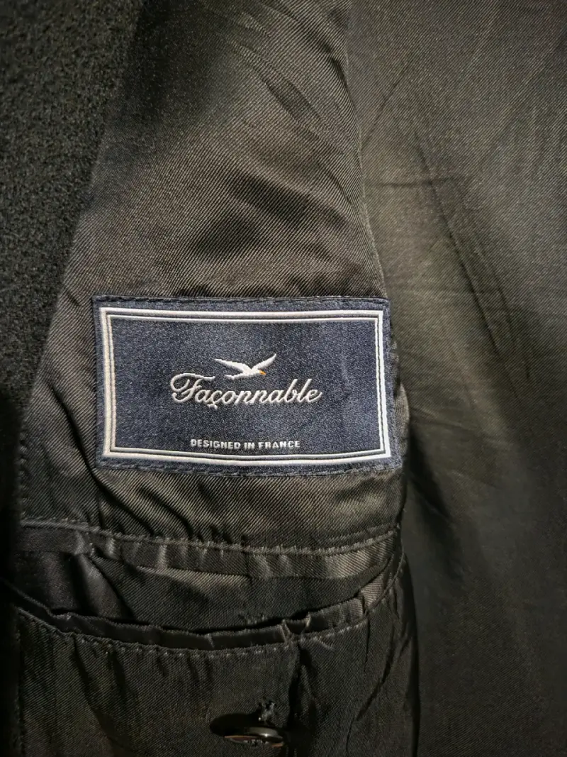 Abrigo negro clasico Façonnable para mujer - 1