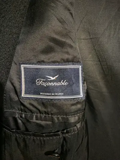 Abrigo negro clasico Façonnable para mujer - miniatura 1