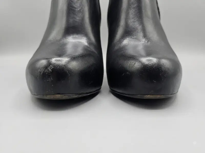 Botines de cuero negro con tacón Gacel - 4