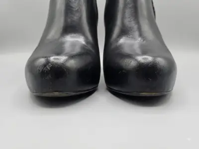 Botines de cuero negro con tacón Gacel - miniatura 4