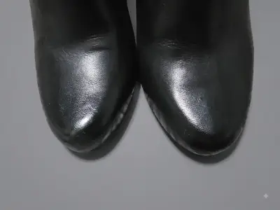 Botines de cuero negro con tacón Gacel - miniatura 5