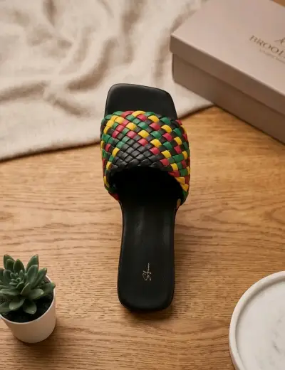 Sandalias planas de colores vibrantes - miniatura 3