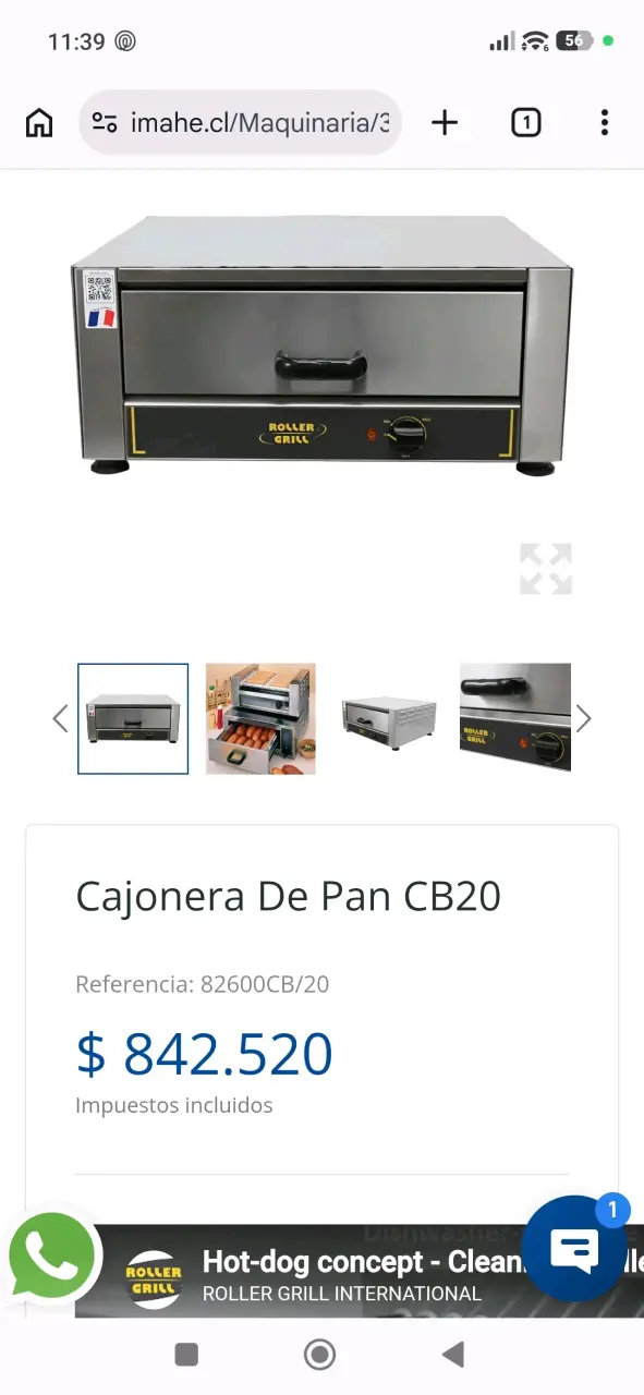 Rostizador de vienesas rodillos Roller Grill - 6
