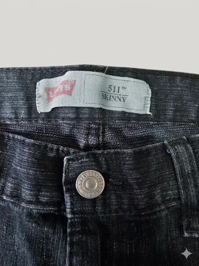 Jeans Levi's 511 Skinny Mujer Negro - miniatura 4