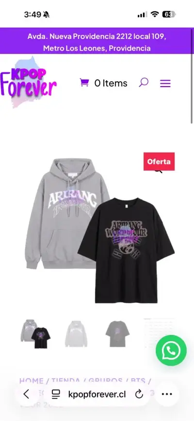 Set de Polera y Polerón Arirang Tour 2026 - miniatura 1