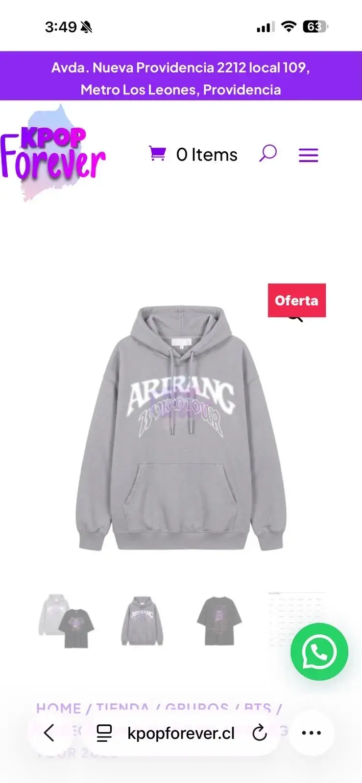 Set de Polera y Polerón Arirang Tour 2026 - 3