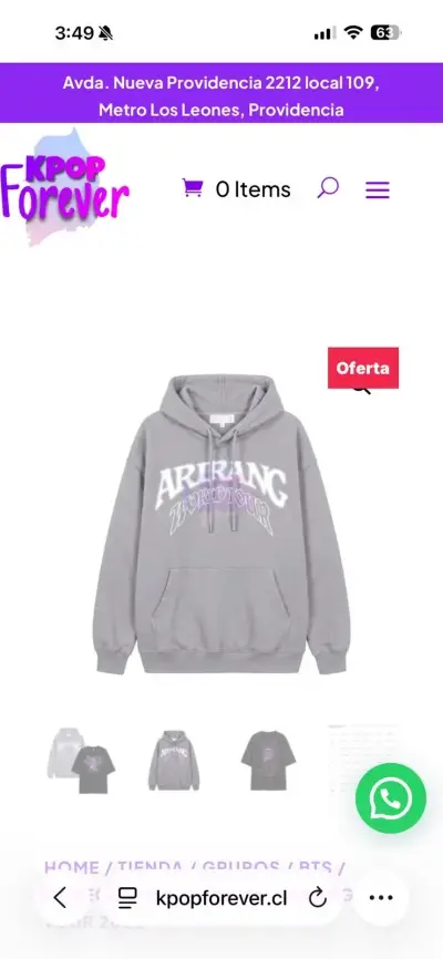 Set de Polera y Polerón Arirang Tour 2026 - miniatura 3
