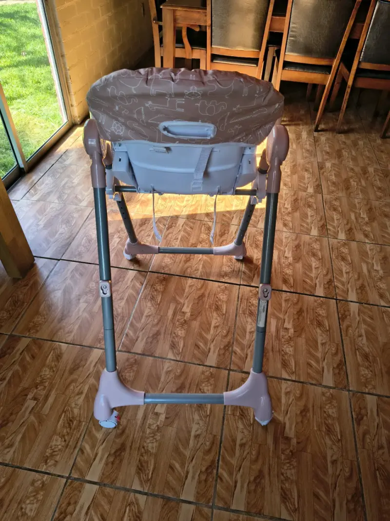 Silla de comer para bebé Bebesit rosa ajustable - 3