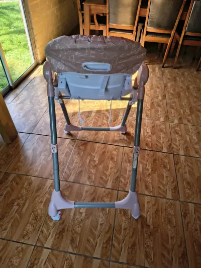 Silla de comer para bebé Bebesit rosa ajustable - miniatura 3