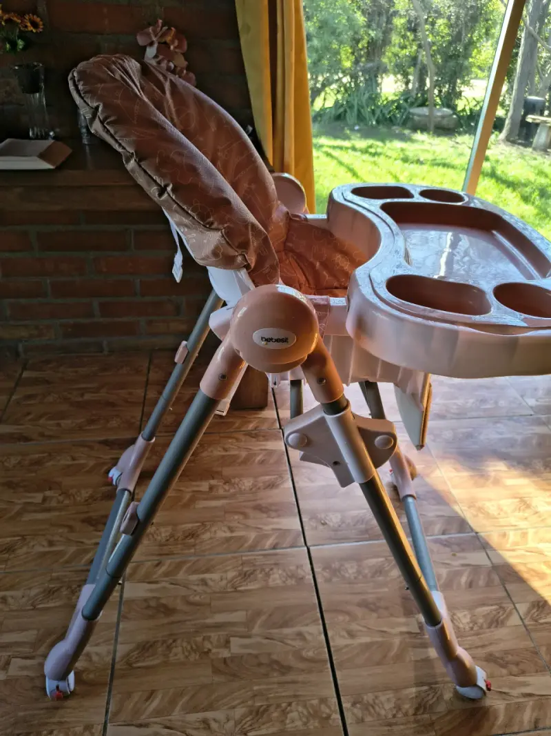 Silla de comer para bebé Bebesit rosa ajustable - 4