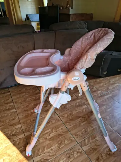 Silla de comer para bebé Bebesit rosa ajustable - miniatura 5