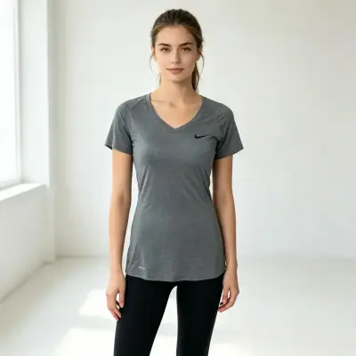 Polera Deportiva Nike Pro Gris Dri-FIT - miniatura 1