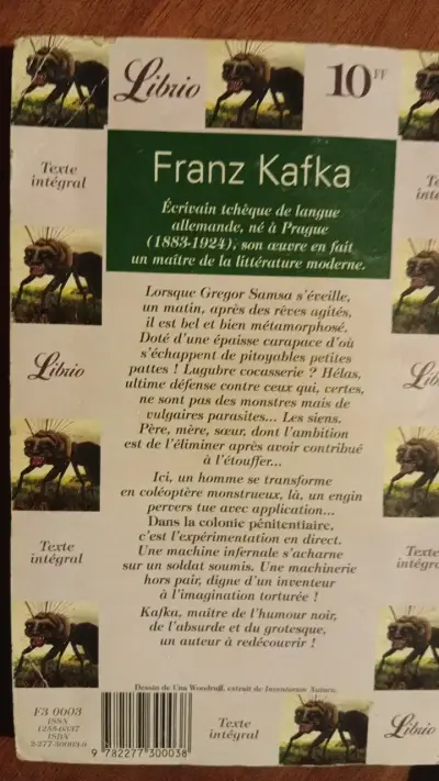Libros 'La Metamorfosis' de Kafka y 'L'Étranger' de Camus - miniatura 2