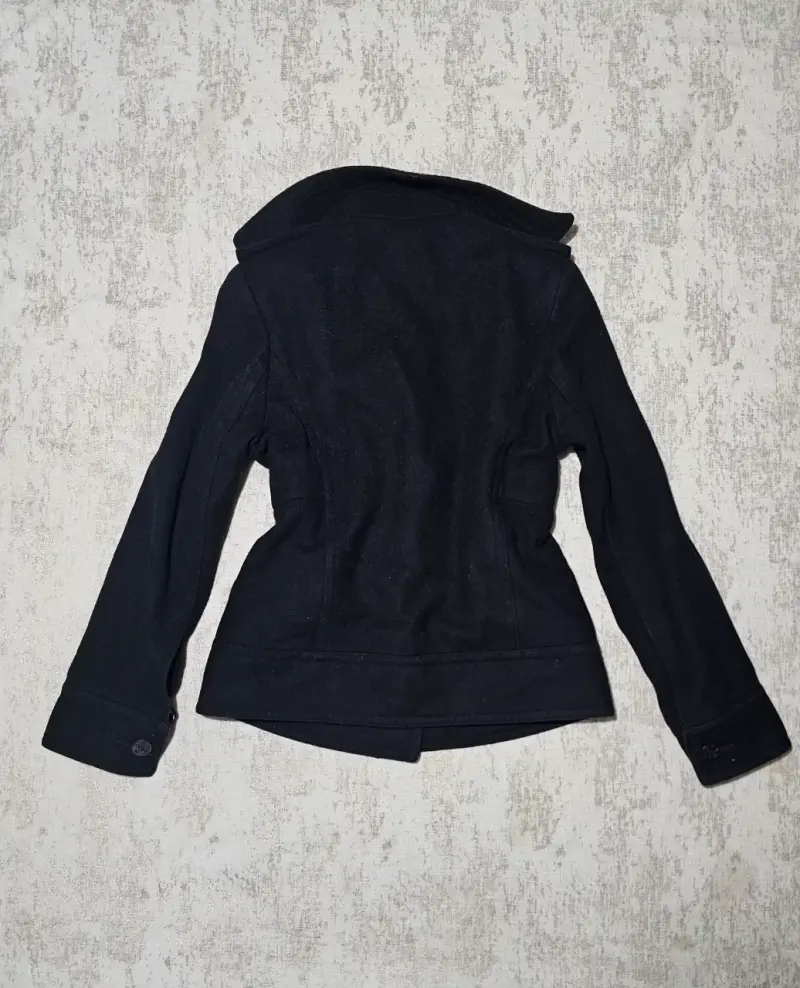 Abrigo Sybila negro de 60% lana para mujer - 3