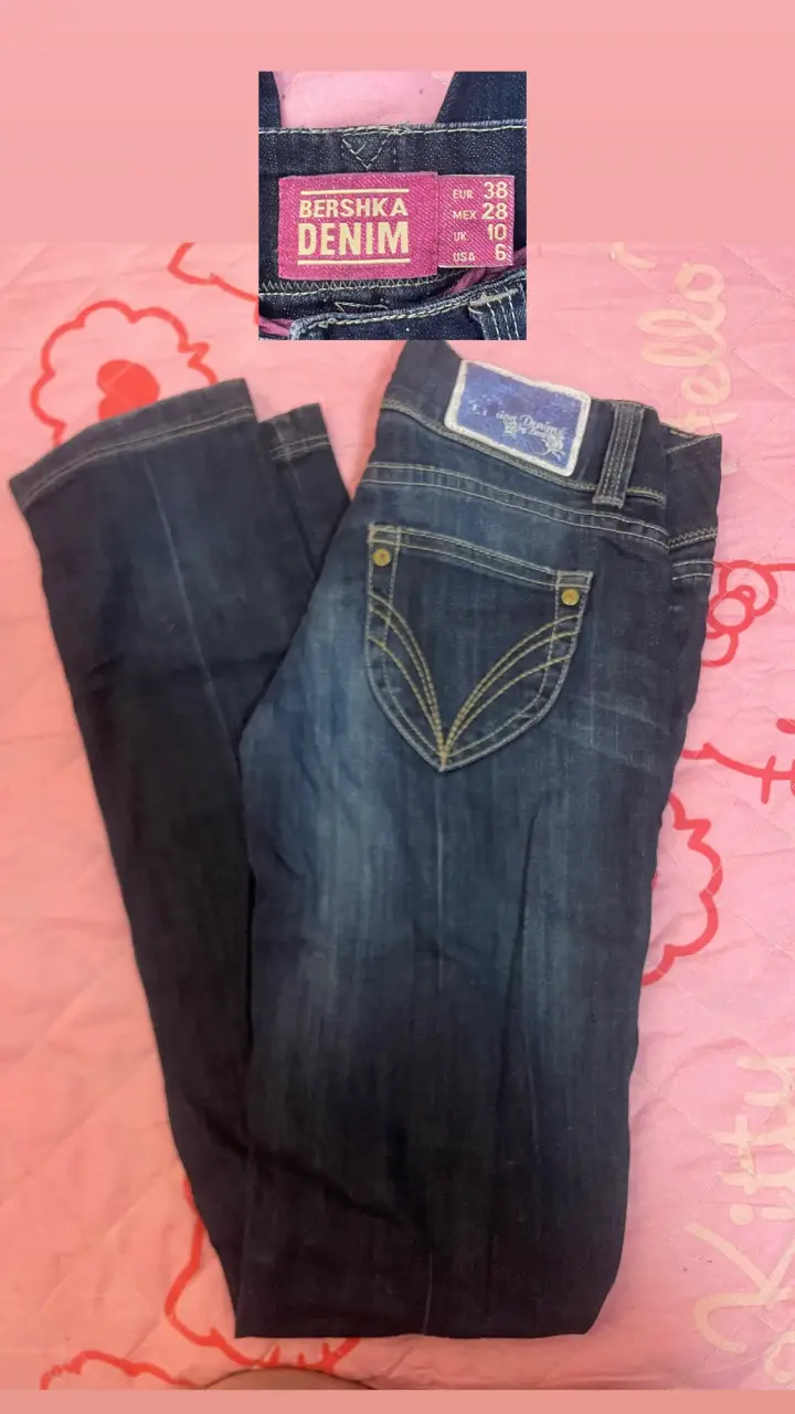 Jeans Bershka Denim Talla 28 Azul