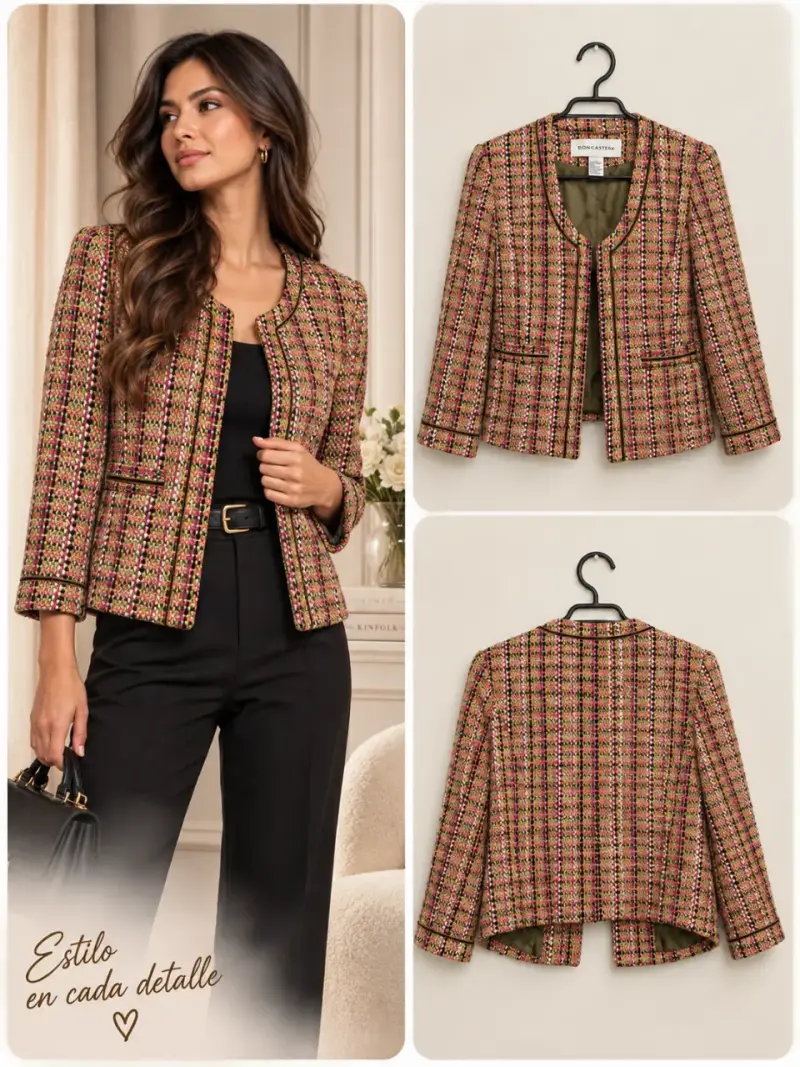 Chaqueta tweed multicolor Doncaster 8 - 1