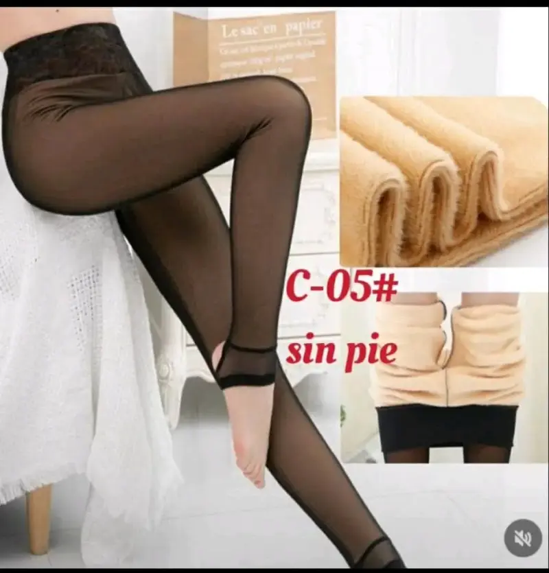 Pantys negras sin pie para mujer - 2