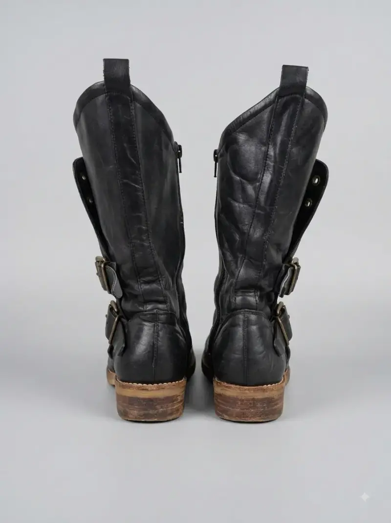 Botas n°35 negro Giani Dafirenze con hebillas - 4
