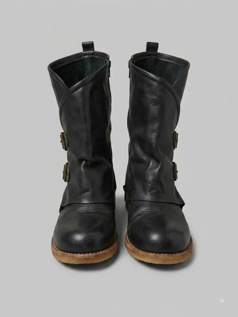 Botas n°35 negro Giani Dafirenze con hebillas - 5