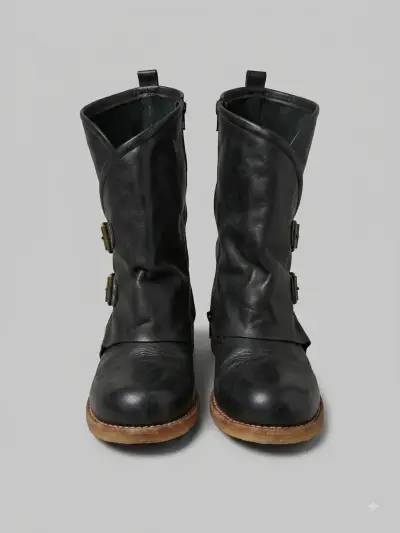 Botas n°35 negro Giani Dafirenze con hebillas - miniatura 5