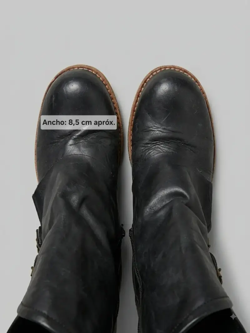 Botas n°35 negro Giani Dafirenze con hebillas - 6