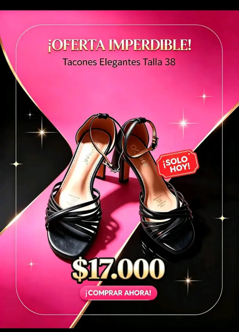 Tacones elegantes talla 38 en oferta
