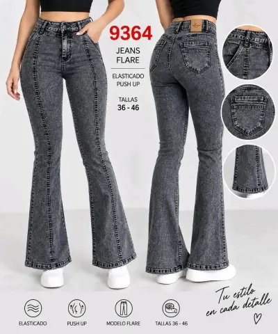 Jeans Palazzo Elasticados Push Up Mujer - miniatura 4