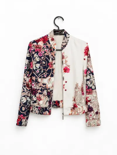 Blazer blanco estampado floral ChicMe S - miniatura 2