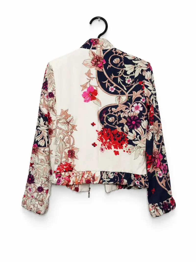 Blazer blanco estampado floral ChicMe S - 3