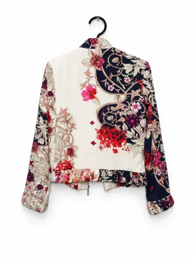 Blazer blanco estampado floral ChicMe S - miniatura 3