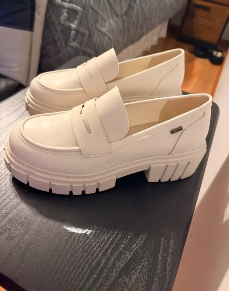 Zapatos mocasines blancos talla 40 - 2