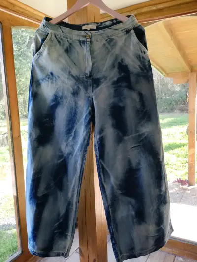 Pantalones de mezclilla Tattienne azul desteñido - miniatura 1