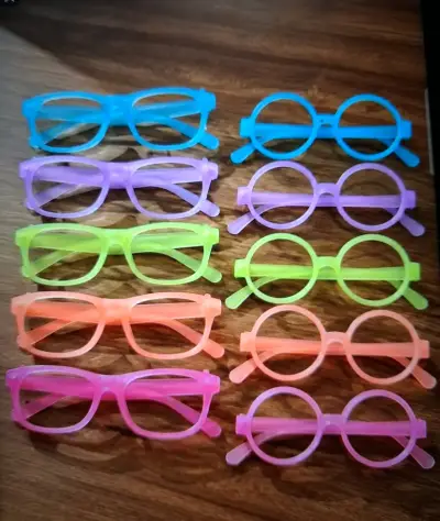 Gafas de Fiesta Neón Brillantes Multicolor - miniatura 1