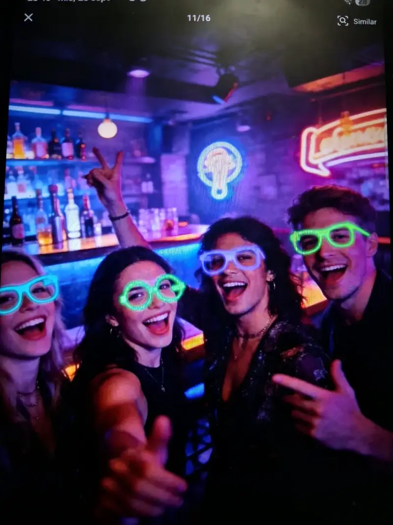 Gafas de Fiesta Neón Brillantes Multicolor - 2