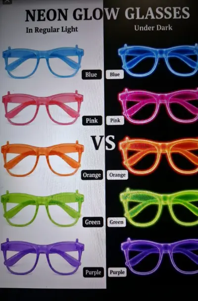 Gafas de Fiesta Neón Brillantes Multicolor - miniatura 3