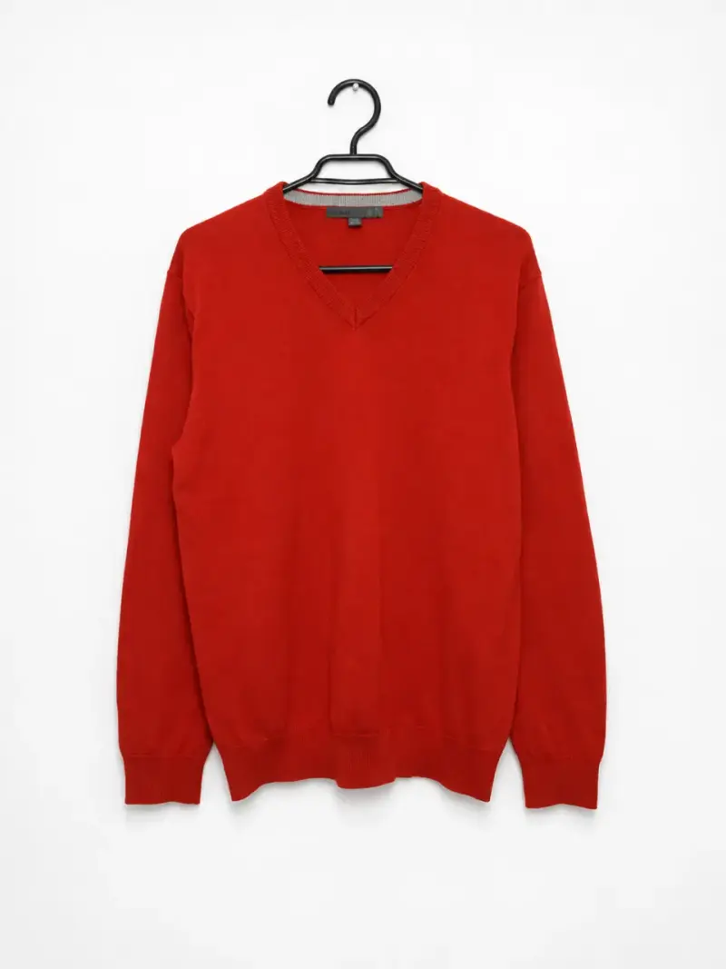 Suéter rojo cuello en V Old Navy L - 2