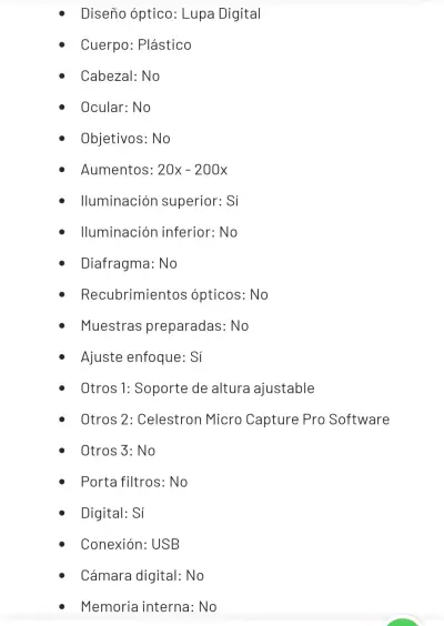 Microscopio Digital Celestron Handheld Pro 5MP - miniatura 2