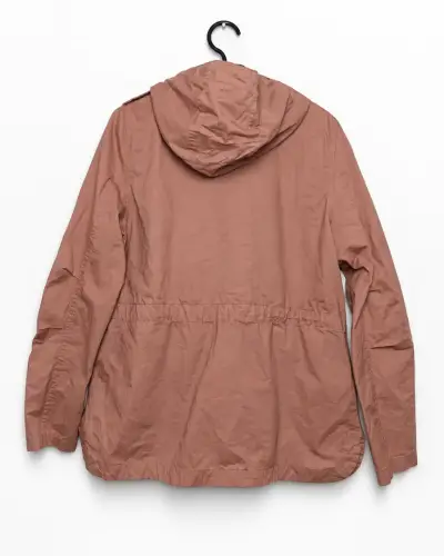 Chaqueta rosa empolvado con capucha Love Tree XL - miniatura 3