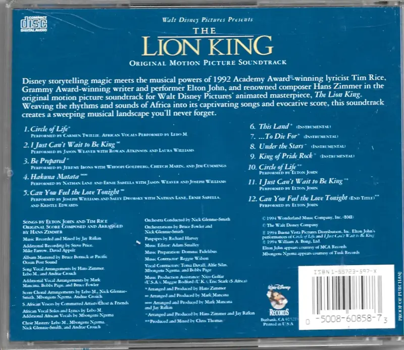 Soundtrack - The Lion King (CD) - 2