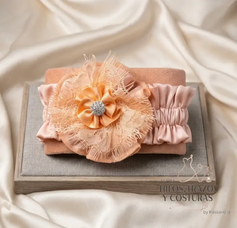 Tocado de Tela con Flor Decorativa - 2